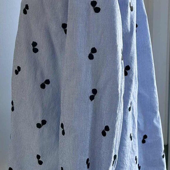 Karl Lagerfeld Paris Blue Stripe Embroidered Sunglasses Cotton Shirt – US XL - Picture 6 of 13